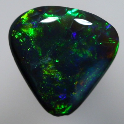 SOLID BLACK OPAL Bright and very strong gem fire